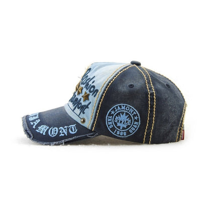 Sun Hat Star Shape Rivet Casual Letters Baseball Cap Outdoor Peaked Cap