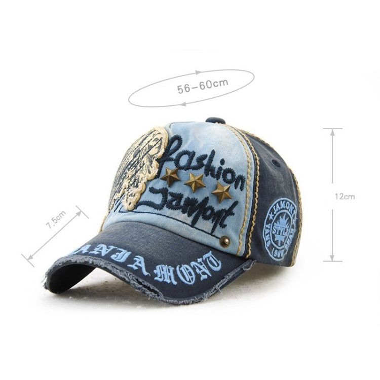 Sun Hat Star Shape Rivet Casual Letters Baseball Cap Outdoor Peaked Cap