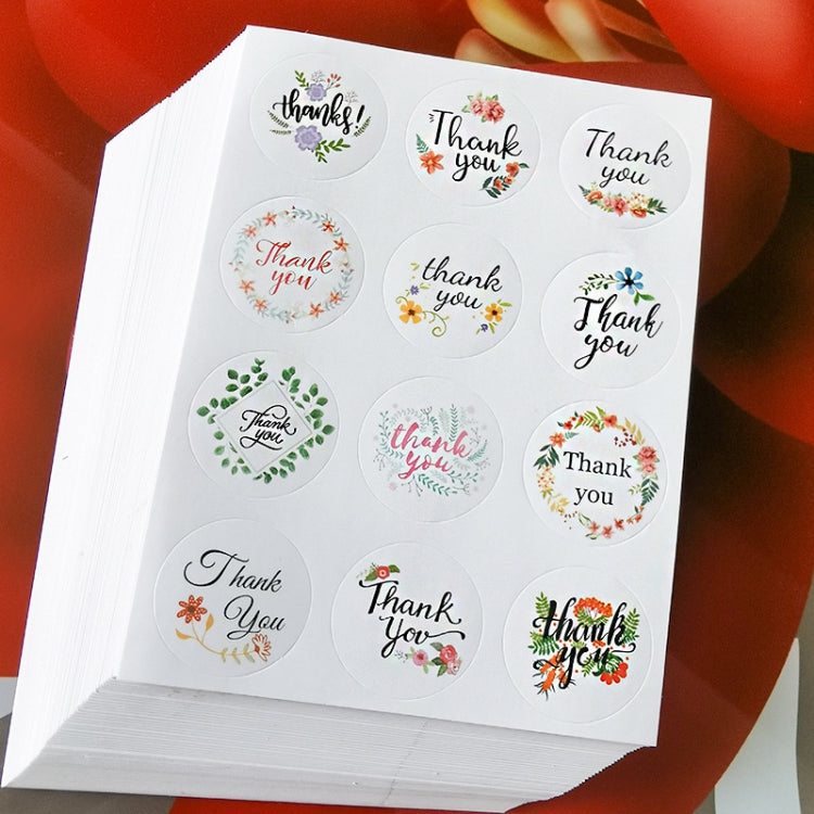 50 PCS THANK YOU Sealing Sticker 12 Thank You Round Sealing Sticker