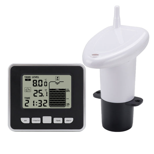 Multifunctional Ultrasonic Electronic Water Tank Level Gauge With Indoor Temperature Thermometer Clock Display Water Level Gauge