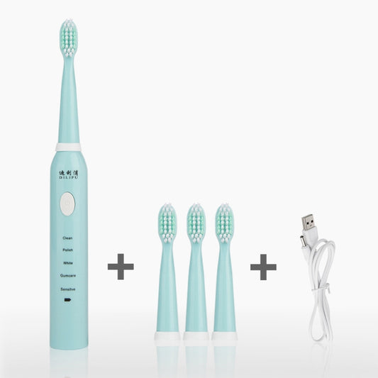 DELIPU Electric Toothbrush Rechargeable Sonic 5-Speed Adjustment Children Adult Household Waterproof Soft Hair Whitening Toothbrush, USB Charging Cable  (Blue), USB Charging Cable (White), USB Charging Stand (Blue), USB Charging Stand(Pink)            ...