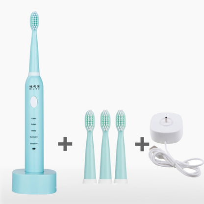 DELIPU Electric Toothbrush Rechargeable Sonic 5-Speed Adjustment Children Adult Household Waterproof Soft Hair Whitening Toothbrush, USB Charging Cable  (Blue), USB Charging Cable (White), USB Charging Stand (Blue), USB Charging Stand(Pink)            ...