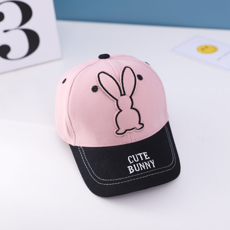 C0477 Cartoon Long-Eared Rabbit Pattern Baby Baseball Hat Children Peaked Cap