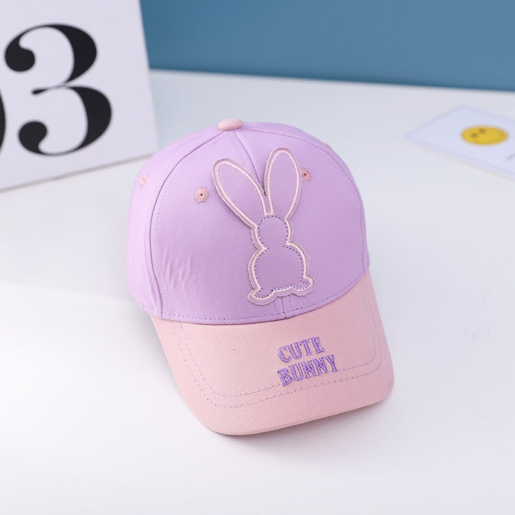 C0477 Cartoon Long-Eared Rabbit Pattern Baby Baseball Hat Children Peaked Cap