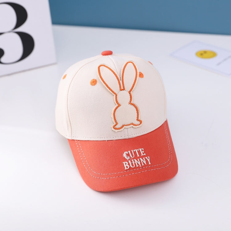 C0477 Cartoon Long-Eared Rabbit Pattern Baby Baseball Hat Children Peaked Cap