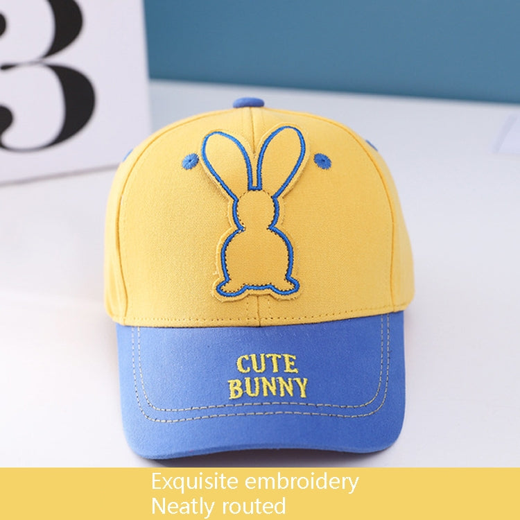 C0477 Cartoon Long-Eared Rabbit Pattern Baby Baseball Hat Children Peaked Cap