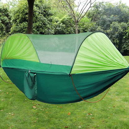 Anti-Rollover Automatic Quick-Opening Mosquito Net Hammock Outdoor Camping Double Anti-Mosquito Hammock, Size: 290x140cm, 290x140cm Green, 290x140cm Blue, 290x140cm Yellow