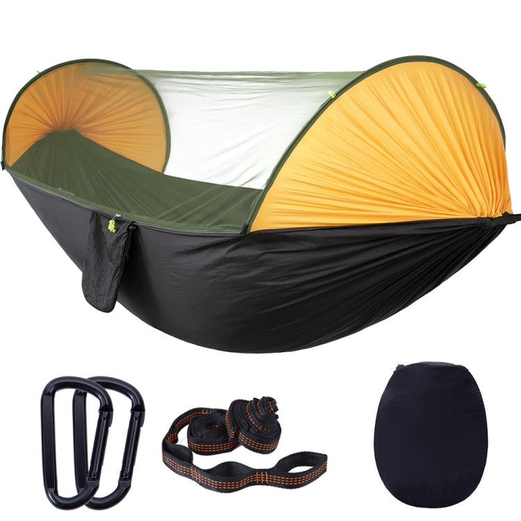 Anti-Rollover Automatic Quick-Opening Mosquito Net Hammock Outdoor Camping Double Anti-Mosquito Hammock, Size: 290x140cm, 290x140cm Yellow, 290x140cm Green, 290x140cm Blue