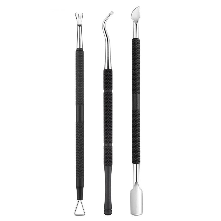 FABIYAN Stainless Steel Dead Skin Shear Steel Push Nail Art Tool Set, Specification: Set 3