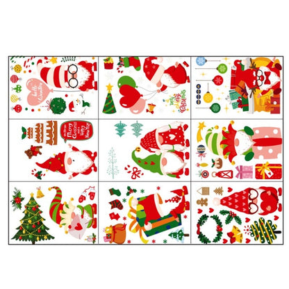 Cartoon Christmas Window Stickers Show Window Living Room StaticChristmas Decoration Wall Stickers