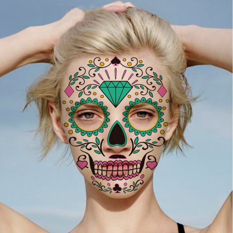 Halloween Two-Color Luminous Funny Tattoo Stickers Face Sticker