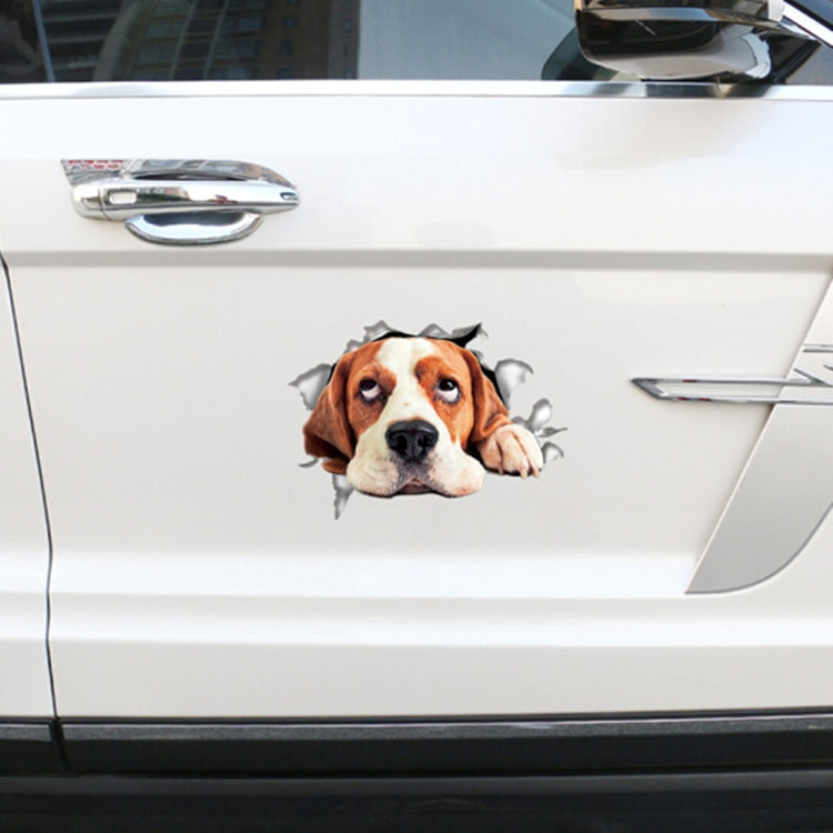 Personality Puppy 3D Car Stickers Waterproof Car Body Block Scratches Simulation Stickers