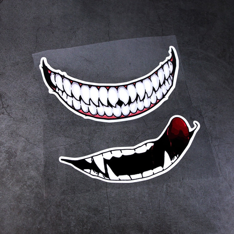 J06 Motorcycle Helmet Sticker, Small Teeth