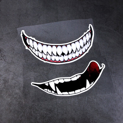 J06 Motorcycle Helmet Sticker, Small Teeth