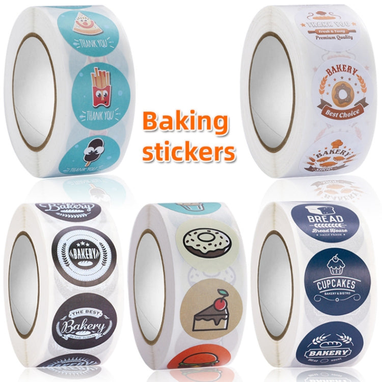 Bakery Cake Shop Cartoon Cute Sticker Decorative Sealing Sticker, 2.5cm / 1 Inch