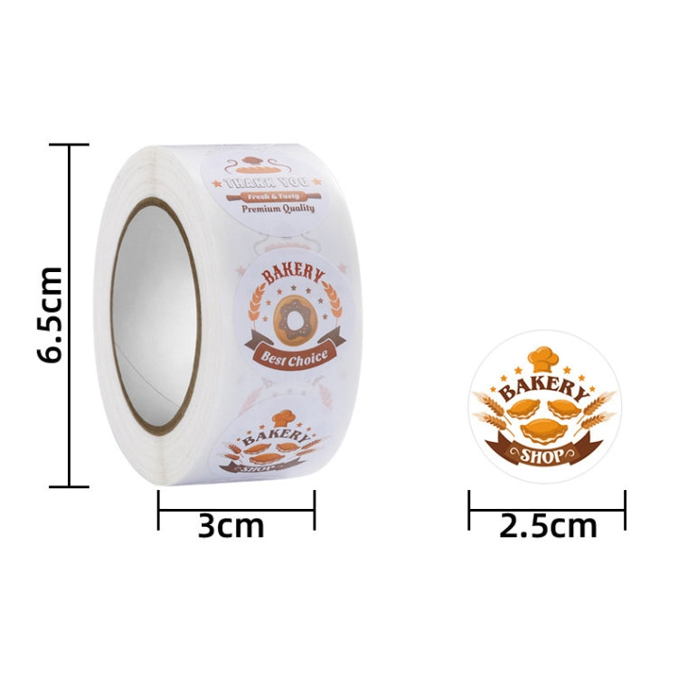 Bakery Cake Shop Cartoon Cute Sticker Decorative Sealing Sticker, 2.5cm / 1 Inch