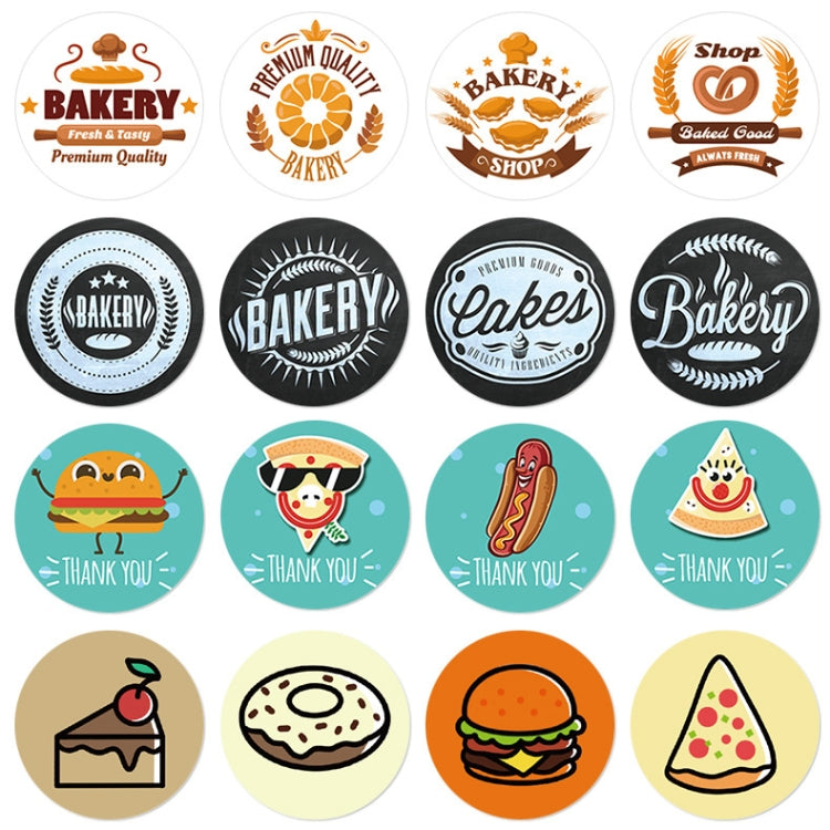 Bakery Cake Shop Cartoon Cute Sticker Decorative Sealing Sticker, 2.5cm / 1 Inch
