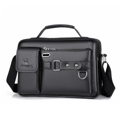 WEIXIER D235 Men Shoulder Bag Portable PU Leather Handbag