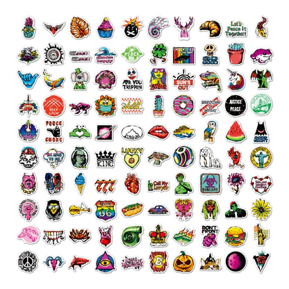 200 Sheets Graffiti Stickers Colorful VSCO Waterproof Vinyl Stickers