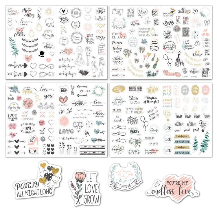 230 PCS Wedding Planning Stickers Engagement Planning Sticker Pack