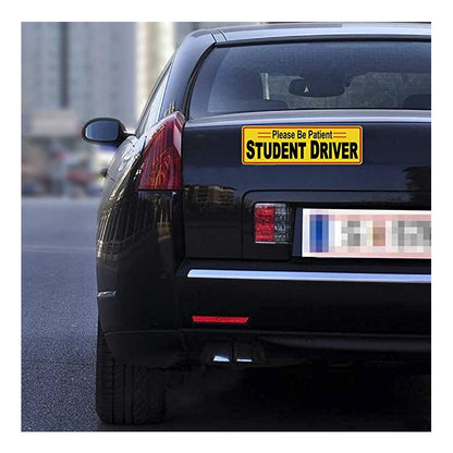 2 PCS STUDENT DRIVER Novice Car Sticker Magnetic Reflective Car Sticker