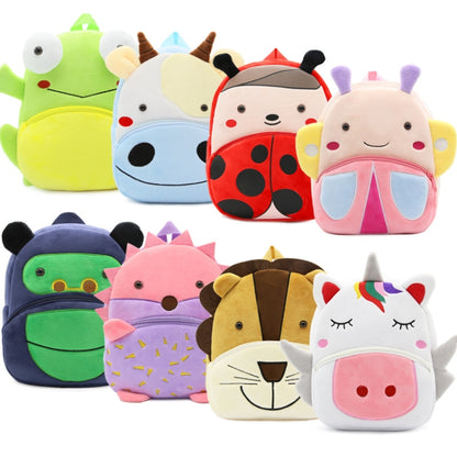 Zoo Series Plush Backpack Cute Children School Bag Shoulder Bag