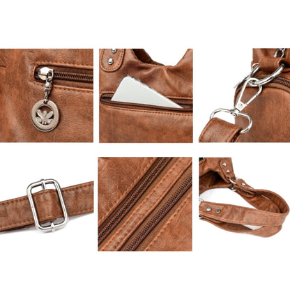 Retro Soft Leather Motorcycle Bag Women Diagonal Shoulder Bag