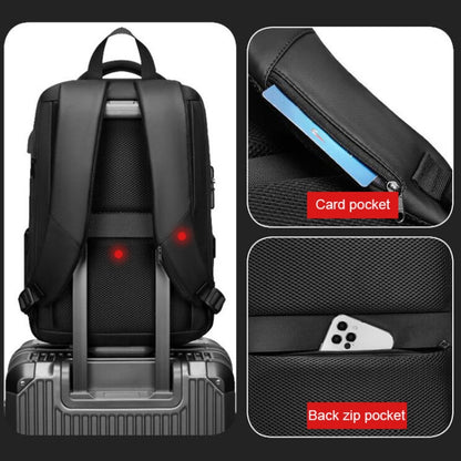 EVA Hard Shell Expandable Laptop Backpack with USB Port Multifunctional Business Travel Backpack