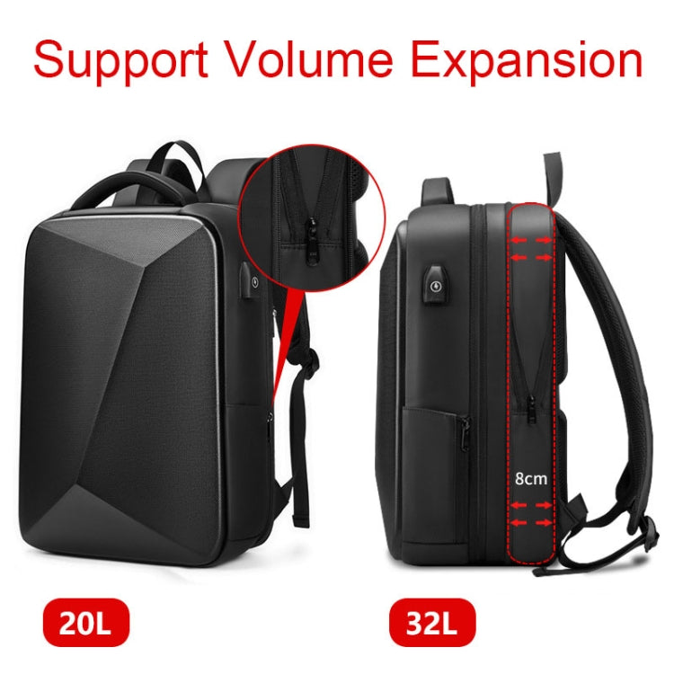 EVA Hard Shell Expandable Laptop Backpack with USB Port Multifunctional Business Travel Backpack