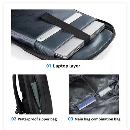 Business Large Capacity Travel Bag Multifunctional Waterproof Laptop Backpack With USB Port