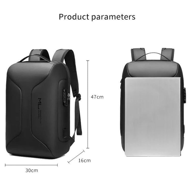 Business Large Capacity Travel Bag Multifunctional Waterproof Laptop Backpack With USB Port