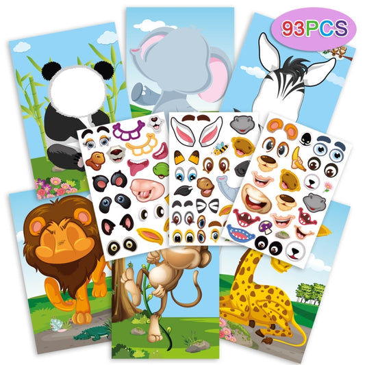 Face Changing Stickers Early Learning DIY Puzzle Stickers Toys