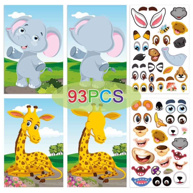 Face Changing Stickers Early Learning DIY Puzzle Stickers Toys