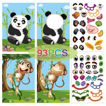 Face Changing Stickers Early Learning DIY Puzzle Stickers Toys