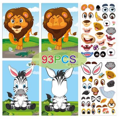 Face Changing Stickers Early Learning DIY Puzzle Stickers Toys