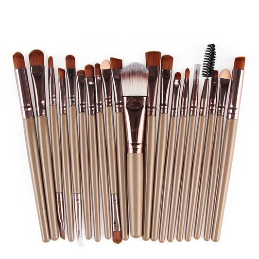 20pcs/set Wooden Handle Makeup Brush Set Beauty Tool Brushes