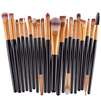 20pcs/set Wooden Handle Makeup Brush Set Beauty Tool Brushes