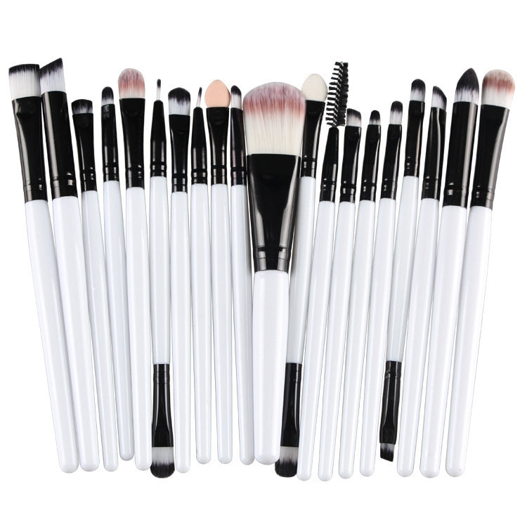 20pcs/set Wooden Handle Makeup Brush Set Beauty Tool Brushes