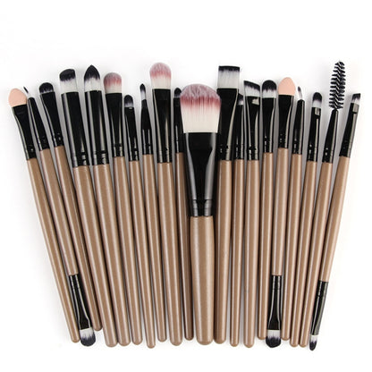 20pcs/set Wooden Handle Makeup Brush Set Beauty Tool Brushes