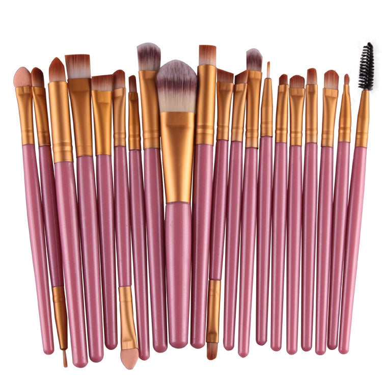 20pcs/set Wooden Handle Makeup Brush Set Beauty Tool Brushes