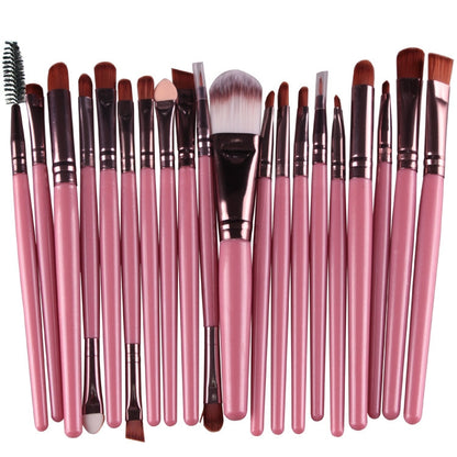 20pcs/set Wooden Handle Makeup Brush Set Beauty Tool Brushes