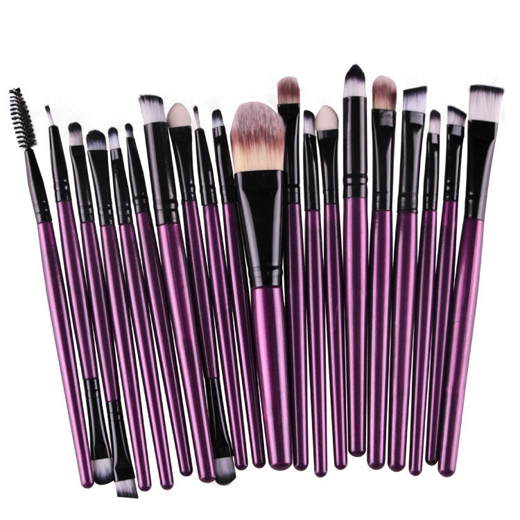 20pcs/set Wooden Handle Makeup Brush Set Beauty Tool Brushes