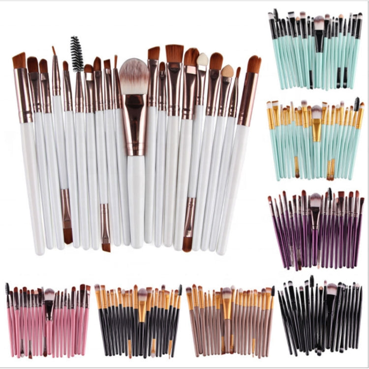 20pcs/set Wooden Handle Makeup Brush Set Beauty Tool Brushes