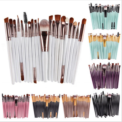 20pcs/set Wooden Handle Makeup Brush Set Beauty Tool Brushes