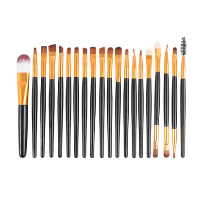 20pcs/set Wooden Handle Makeup Brush Set Beauty Tool Brushes