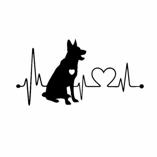 German Shepherd Cartoon Animal Car Sticker