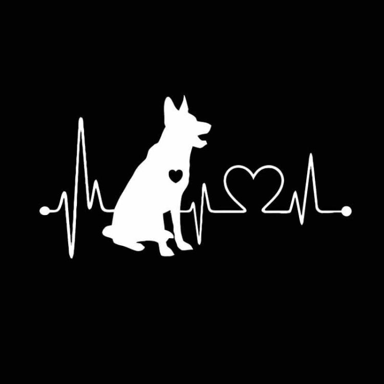 German Shepherd Cartoon Animal Car Sticker