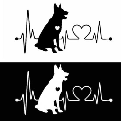 German Shepherd Cartoon Animal Car Sticker