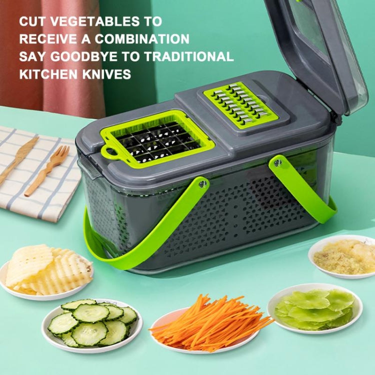 22 in 1 Multifunctional Food Chopper Grater Onion Dicer Veggie Cutter with 13 Stainless Steel Blades