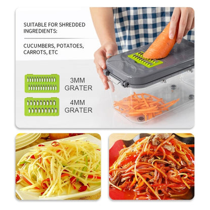 22 in 1 Multifunctional Food Chopper Grater Onion Dicer Veggie Cutter with 13 Stainless Steel Blades